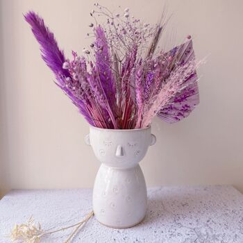 Purple Dried Flower Arrangement With Vase, 2 of 2