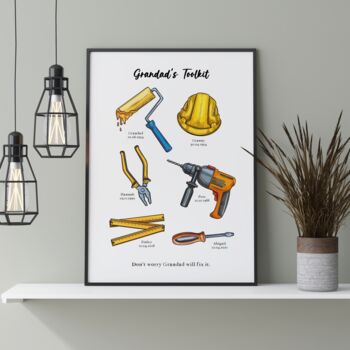 Dad's Toolkit Print Personalised Father's Day Gift, 7 of 8