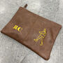 Embroidered Monogram Travel Pouch, thumbnail 1 of 2