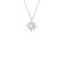 White Opal Sun Sterling Silver Necklace, thumbnail 8 of 9
