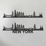 New York Skyline Silhouette Wood Wall Art, thumbnail 2 of 5