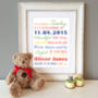 Personalised Baby Birth Details Print, thumbnail 2 of 11