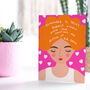 Orange Hair Girl Card, thumbnail 1 of 2