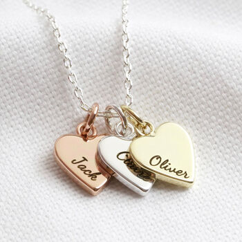 Personalised Family Names Heart Necklace, 4 of 9