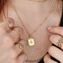 Sparkling Gold Vermeil Initial Pendant Necklace, thumbnail 2 of 8