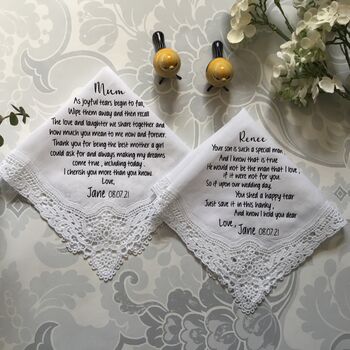 Mother Of The Groom Custom Hanky Gift From Bride, 6 of 7