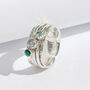 Pure Soul Green Onyx, Opal And Blue Topaz Spinning Ring, thumbnail 1 of 10