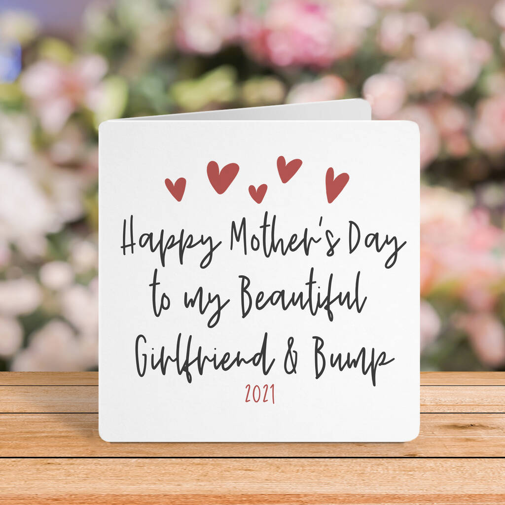 Happy Mother S Day To My Girlfriend And Bump Card By Parsy Card Co Notonthehighstreet Com