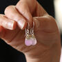 Rose Chalcedony Earrings, thumbnail 1 of 3