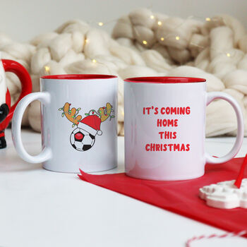 It's Coming Home This Christmas Football Mug, 2 of 6