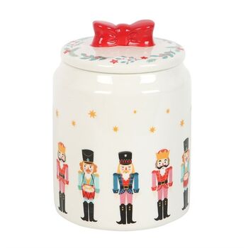 Nutcracker Christmas Storage Jar With Bow, 2 of 4