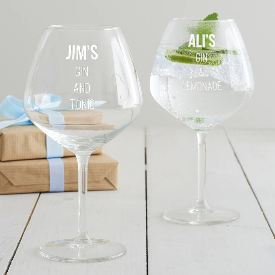 personalised gin goblet by becky broome | notonthehighstreet.com