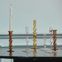 Colourful Glass Sculptured Candlesticks, thumbnail 1 of 6