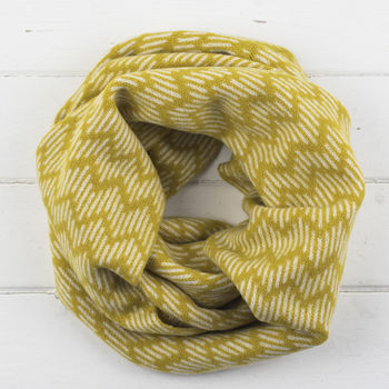 Zig Zag Knitted Circle Scarf, 5 of 6