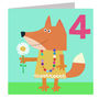 Fox 4th Birthday Card, thumbnail 3 of 4