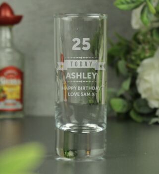 Personalised Age Shot Glass, 2 of 3