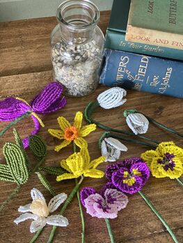 Spring Chorus Beaded Flower Vase Craft Kit, 3 of 8