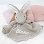 Personalised Bunny Comforter And Cable Blanket White, thumbnail 2 of 12