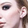 Sterling Silver Curved Bar Stud Earrings, thumbnail 3 of 4