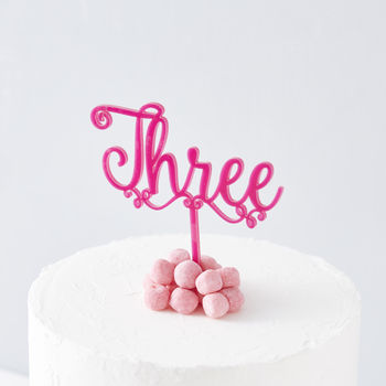 Decorative Personalised Number Birthday Cake Topper, 2 of 9