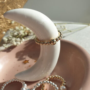 14k Gold Filled Stretch Bead Ring, 2 of 9