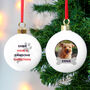 Personalised Pet Christmas Bauble Dog Xmas Tree Ornament With Photo, thumbnail 1 of 4