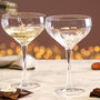 Set Of Two Ribbed Champagne Saucers, thumbnail 3 of 9
