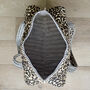 Quilted Cotton Leopard Print Duffle Bag, thumbnail 4 of 5