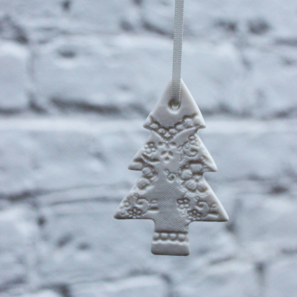 Porcelain Christmas Tree Decoration By Amanda Mercer