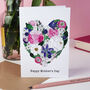 Happy Mothers Day Floral Heart Card, thumbnail 1 of 6
