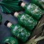 Floral Green Dried Reed Diffuser With Skull Bottle, thumbnail 2 of 6