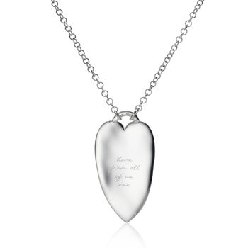 Personalised Silver Heart Quote Necklace, 4 of 8
