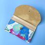Handmade Leather Card Purse Marbled, thumbnail 3 of 9
