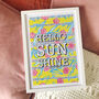 'Hello Sunshine' Illustrated Typography Print, thumbnail 1 of 3
