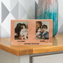 Personalised Photo Block With Two Photos And Message, thumbnail 4 of 5
