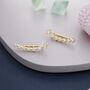 Sterling Silver Ear Crawler Earrings With Sparkly Cz Crystals, thumbnail 4 of 11