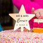 Personalised Wedding 'Mr And Mrs' Star Cake Topper, thumbnail 2 of 8