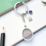 Personalised Large Tennis Keyring Squash Player Gift, thumbnail 2 of 10