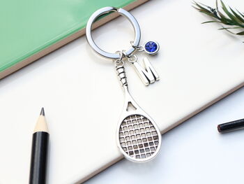 Personalised Large Tennis Keyring Squash Player Gift, 2 of 10