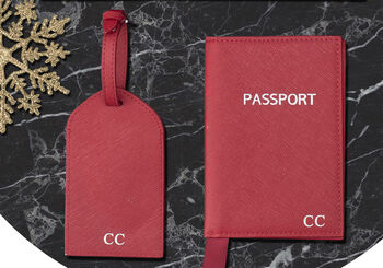 Passport And Luggage Tag Set With Monogram, 8 of 10