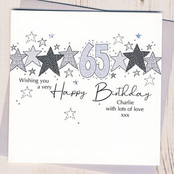 Personalised Starry 60th Birthday Card, 3 of 3
