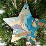 Personalised Marbled Star Christmas Tree Decoration, thumbnail 2 of 10
