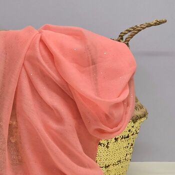 Sparkle Scarf In Light Pink, 2 of 3