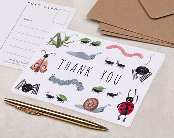 Bug Children's Thank You A6 Postcard Pack, 3 of 3