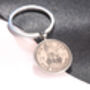 1945 80th Birthday One Shilling Coin Keyring, thumbnail 1 of 3