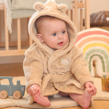 Personalised Baby Dressing Gown Bear, 2 of 10