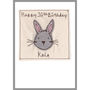 Personalised Bunny Rabbit Birthday Card For Him Or Her, thumbnail 11 of 12