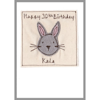 Personalised Bunny Rabbit Birthday Card For Him Or Her, 11 of 12