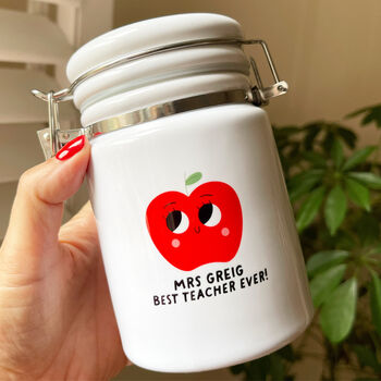 Personalised Best Teacher Sweet Jar Gift For Teacher, 3 of 3