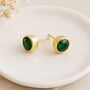 18ct Gold Plated Sterling Silver May Birthstone Stud Earrings – 7mm, thumbnail 3 of 8